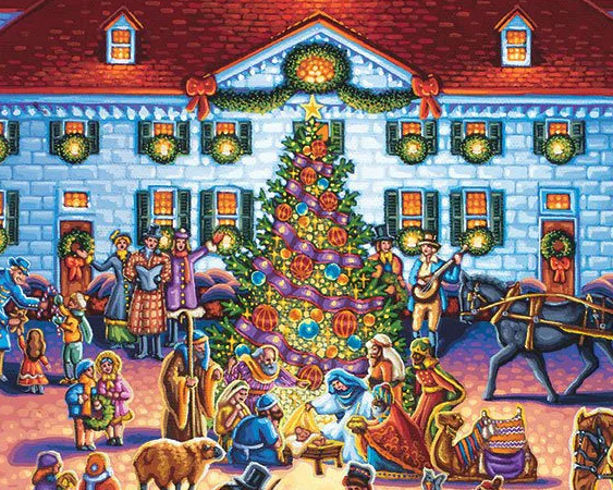 Mount Vernon Christmas, Virginia Puzzle by Eric Dowdle - Premium No Glare Edition - Sneak Peek Ships 9/5