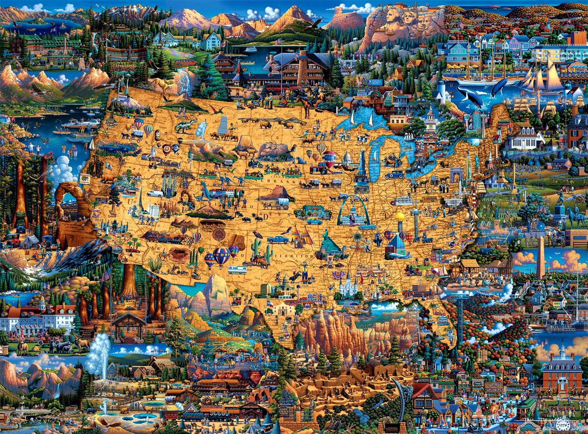 National Parks Map 2000 Piece Value Edition Puzzle