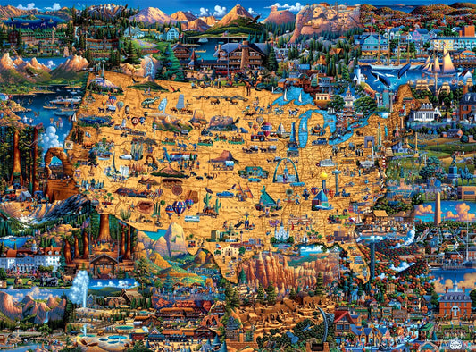 National Parks Map 2000 Piece Value Edition Puzzle