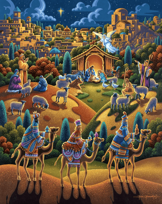 Eric Dowdle Nativity - The First Christmas 500/1000-piece jigsaw puzzle premium no-glare Signature Edition