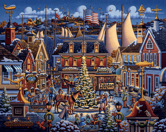 Eric Dowdle New England Christmas Kennebunkport, Maine 500/1000-piece jigsaw puzzle premium no-glare Signature Edition