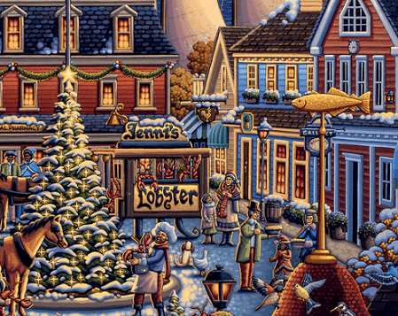 New England Christmas Kennebunkport, Maine Puzzle - Dowdle Premium No Glare Edition- Sneak Peek Ships 9/5