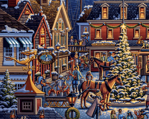 New England Christmas Kennebunkport, Maine Puzzle - Dowdle Premium No Glare Edition- Sneak Peek Ships 9/5