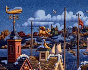 New England Christmas Kennebunkport, Maine Puzzle - Dowdle Premium No Glare Edition- Sneak Peek Ships 9/5