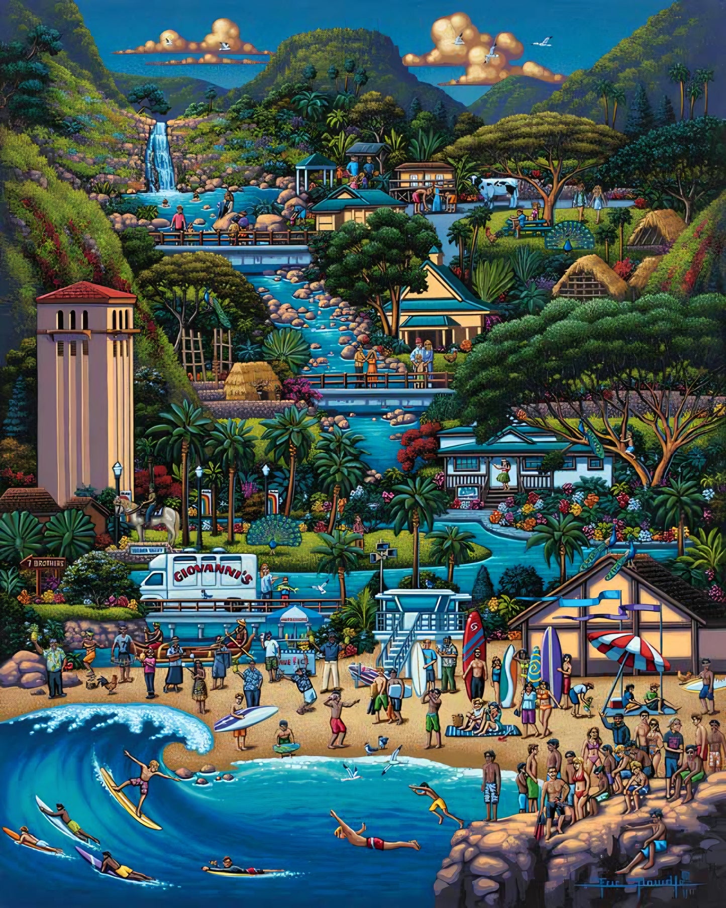 North Shore, Hawaii - 500 Piece Puzzle by Eric Dowdle - Premium No Glare Signature Edition