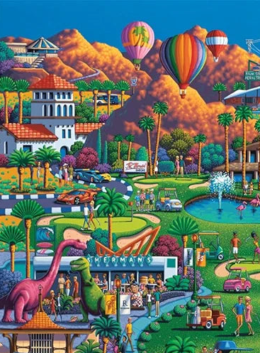Palm Springs, California - 500 Piece Puzzle by Eric Dowdle - Premium No Glare Signature Edition