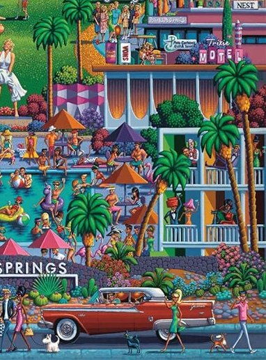 Palm Springs, California - 500 Piece Puzzle by Eric Dowdle - Premium No Glare Signature Edition