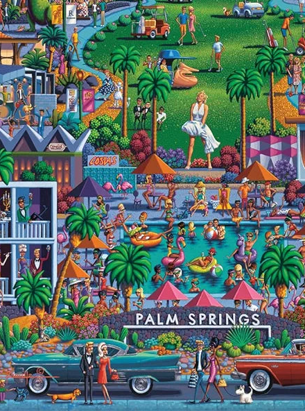 Palm Springs, California - 500 Piece Puzzle by Eric Dowdle - Premium No Glare Signature Edition