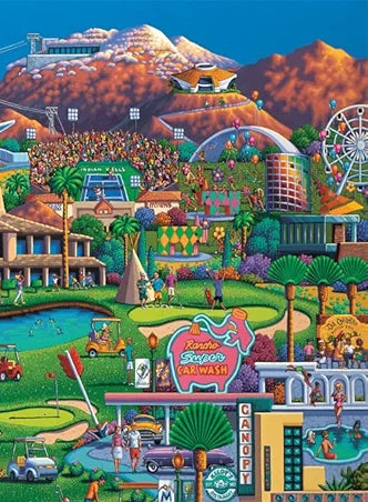 Palm Springs, California - 500 Piece Puzzle by Eric Dowdle - Premium No Glare Signature Edition