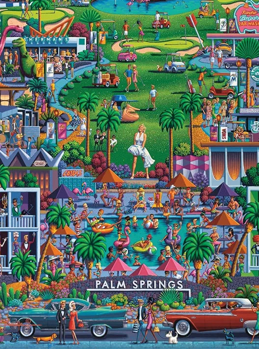 Palm Springs, California - 500 Piece Puzzle by Eric Dowdle - Premium No Glare Signature Edition