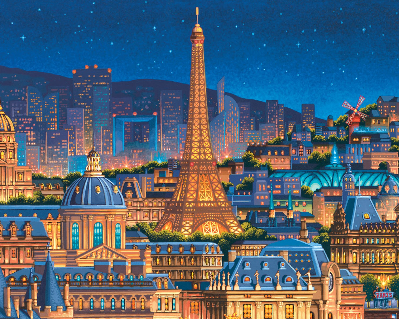 Paris City of Lights, France - 500 Piece Puzzle by Eric Dowdle - Premium No Glare Signature Edition
