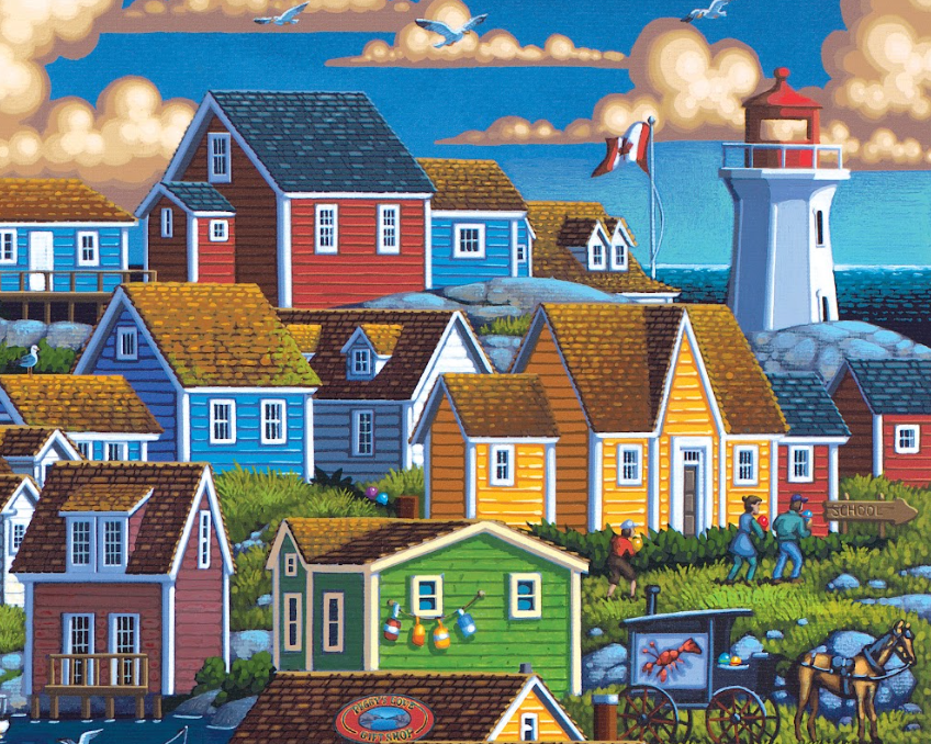 Peggy's Cove, Nova Scotia, Canada - 500 Piece Puzzle by Eric Dowdle - Premium No Glare Signature Edition