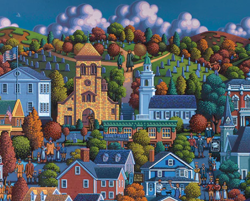 Plymouth, Massachusetts - 500 Piece Puzzle by Eric Dowdle - Premium No Glare Signature Edition