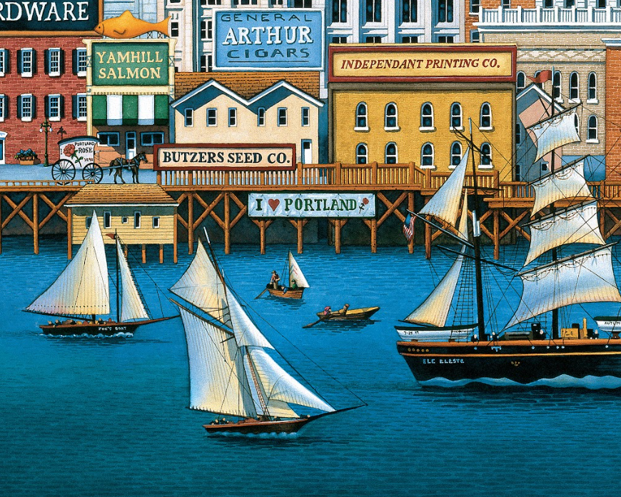 Portland, Oregon Puzzle - Dowdle Premium No Glare Puzzle - Sneak Peek: Ships 9/5