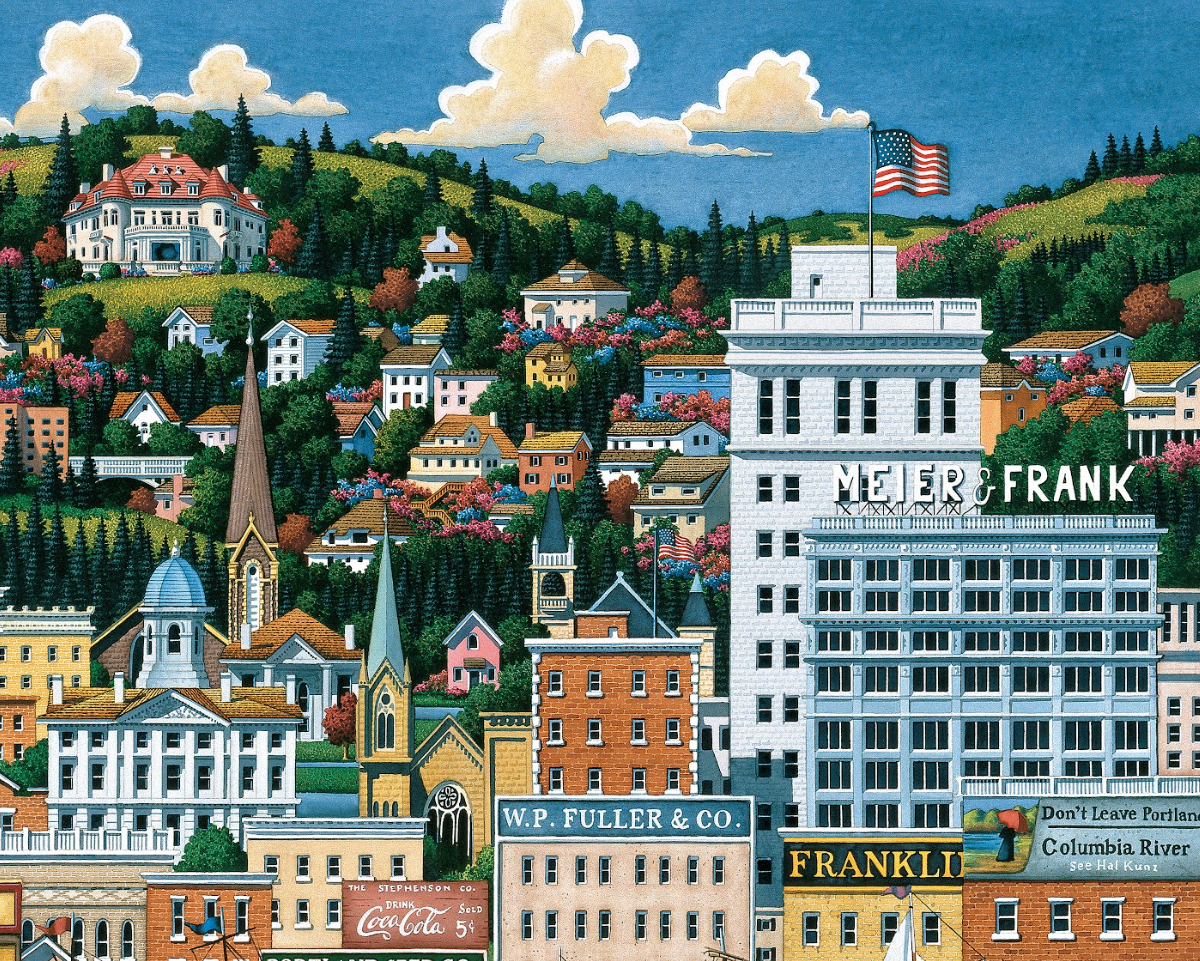 Portland, Oregon Puzzle - Dowdle Premium No Glare Puzzle - Sneak Peek: Ships 9/5