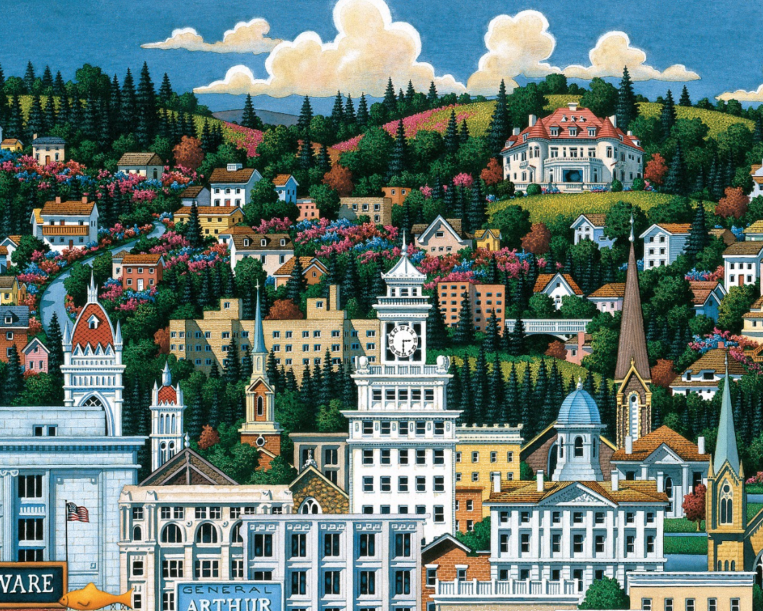 Portland, Oregon Puzzle - Dowdle Premium No Glare Puzzle - Sneak Peek: Ships 9/5
