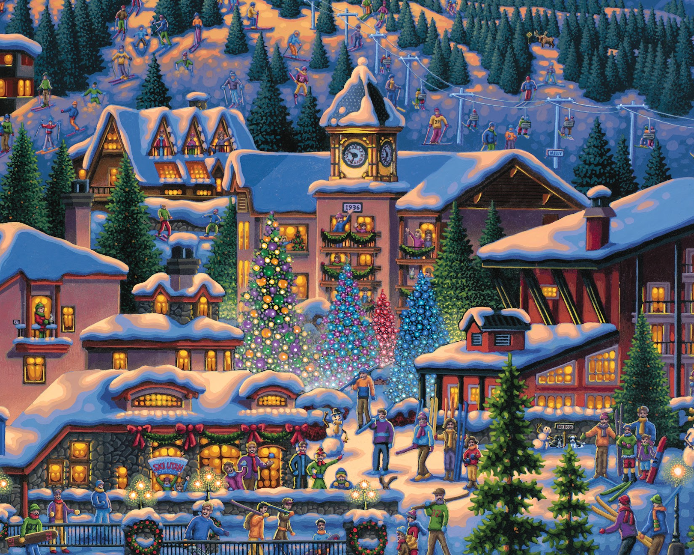 Rocky Mountain Christmas Puzzle - Dowdle Premium No Glare Edition - Sneak Peek Ships 9/5