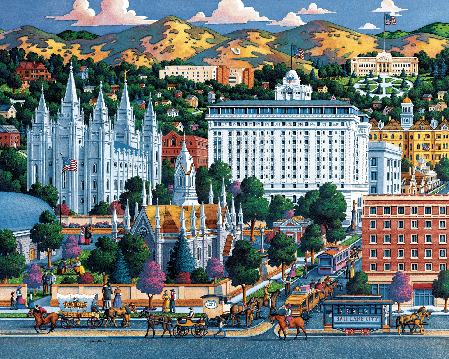 Salt Lake City Utah Dowdle Puzzle Temple Square Downtown SLC
