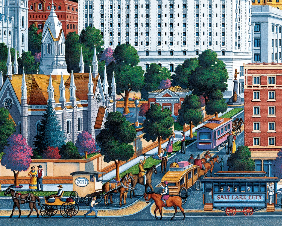 Salt Lake City, Utah - 500 Piece Puzzle by Eric Dowdle - Premium No Glare Signature Edition