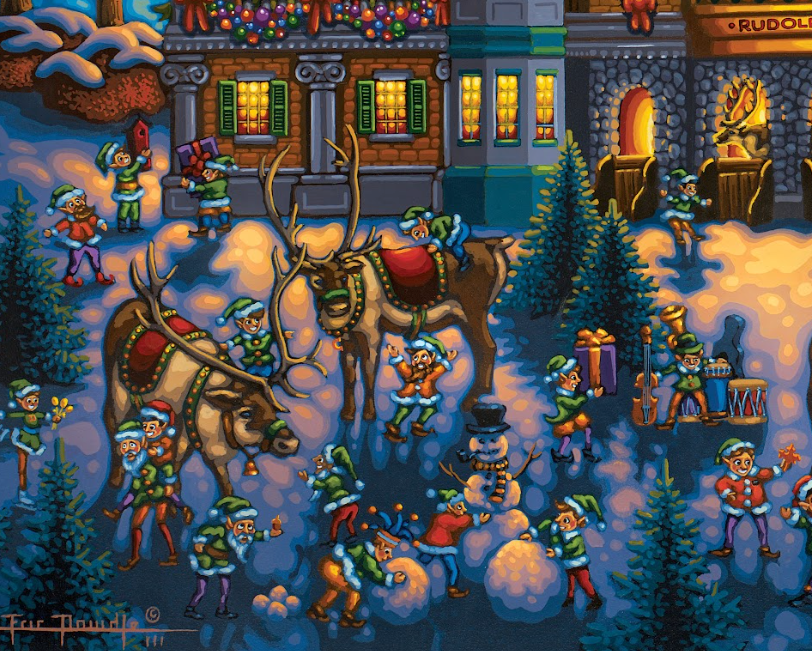Santa's Workshop Christmas Puzzle by Eric Dowdle - Premium No Glare Edition - Pre Order Ships 9/5