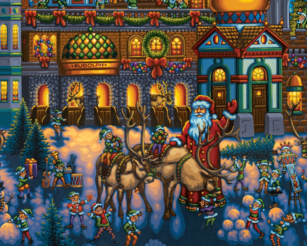 Santa's Workshop Christmas Puzzle by Eric Dowdle - Premium No Glare Edition - Pre Order Ships 9/5