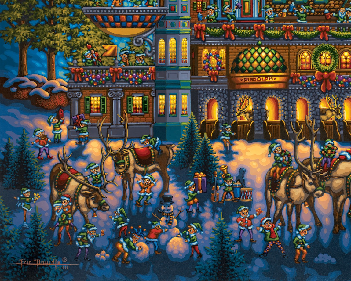 Santa's Workshop Christmas Puzzle by Eric Dowdle - Premium No Glare Edition - Pre Order Ships 9/5
