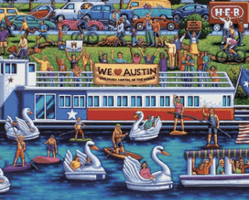 Austin, Texas - 500 Piece Puzzle by Eric Dowdle - Premium No Glare Signature Edition