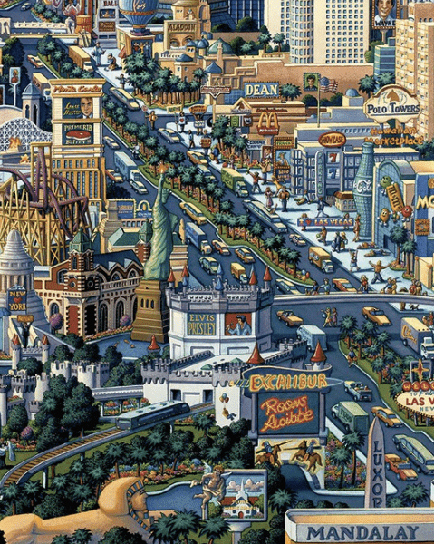 Las Vegas, Nevada - 500 Piece Puzzle by Eric Dowdle - Premium No Glare Signature Edition