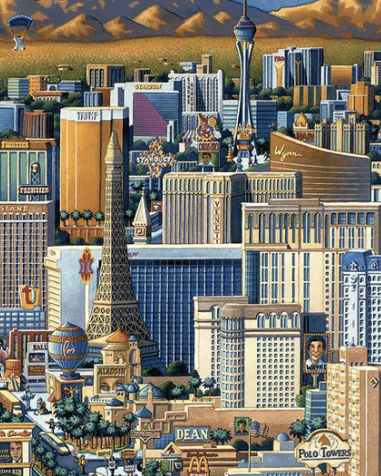 Las Vegas, Nevada - 500 Piece Puzzle by Eric Dowdle - Premium No Glare Signature Edition