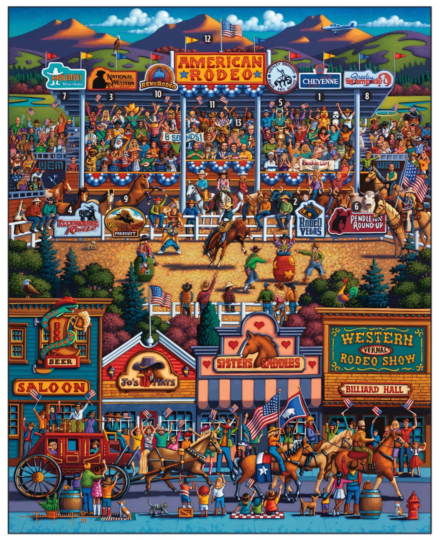 American Rodeo - NEW 2026 - Dowdle 500 Piece Puzzle Premium Collection, No Glare Finish
