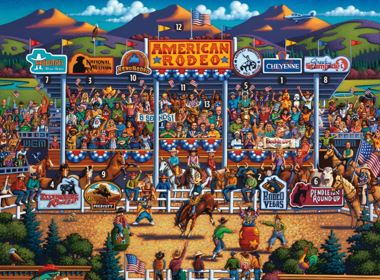 American Rodeo - NEW 2026 - Dowdle 500 Piece Puzzle Premium Collection, No Glare Finish