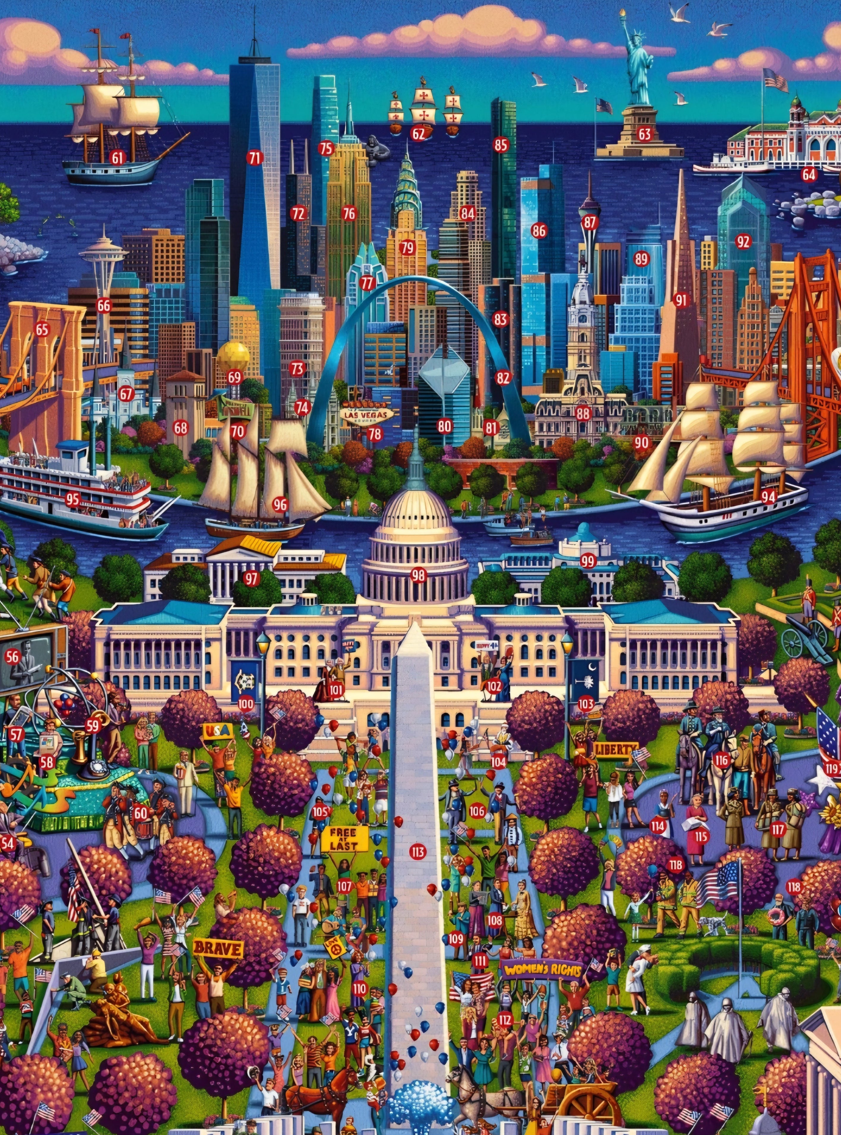 America's 250th Celebration Puzzle 500 & 1000 Piece | Eric Dowdle