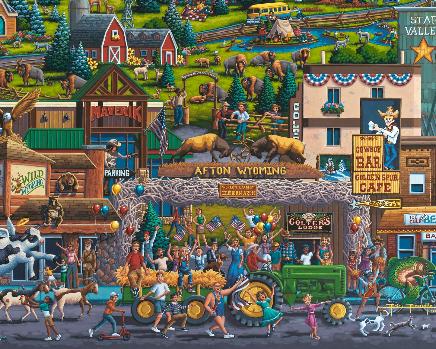 Star Valley, Wyoming - 500 Piece Puzzle by Eric Dowdle - Premium No Glare Signature Edition