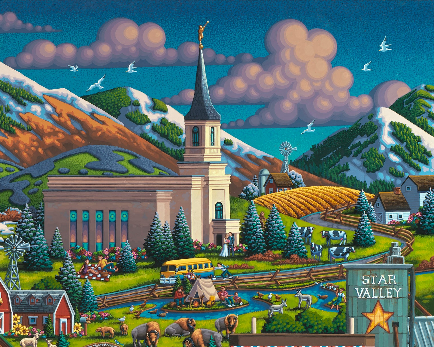Star Valley, Wyoming - 500 Piece Puzzle by Eric Dowdle - Premium No Glare Signature Edition