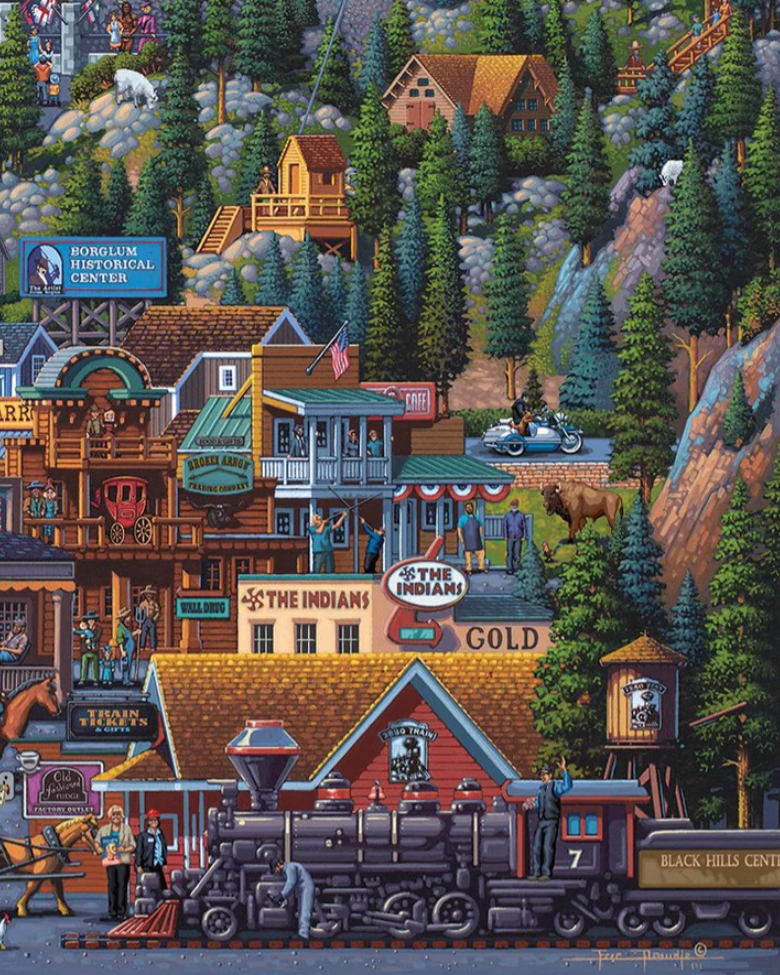 Mount Rushmore, Black Hills, South Dakota - 500 Piece Puzzle by Eric Dowdle - Premium No Glare Signature Edition
