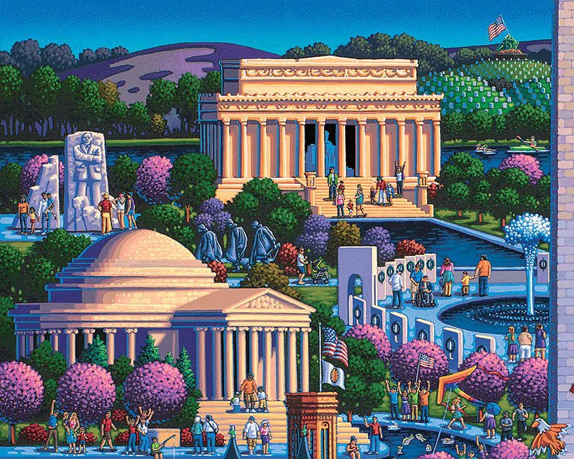 Washington DC Mall US Capitol - 500 Piece Puzzle by Eric Dowdle - Premium No Glare Signature Edition