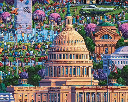 Washington DC Mall US Capitol 500 Piece Puzzle by Eric Dowdle