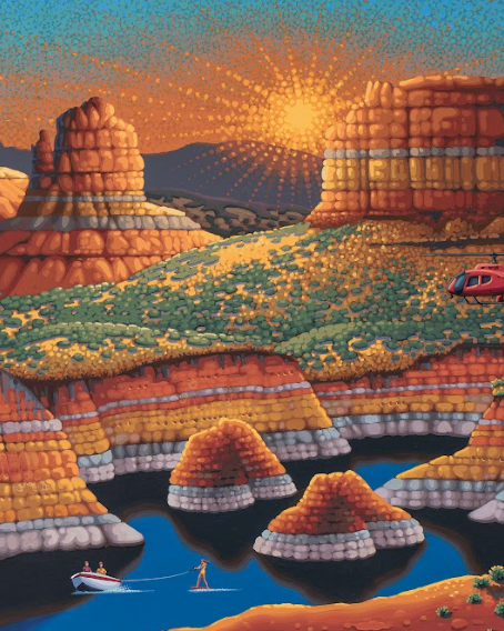 Wild Wild West - 500 Piece Puzzle by Eric Dowdle - Premium No Glare Signature Edition