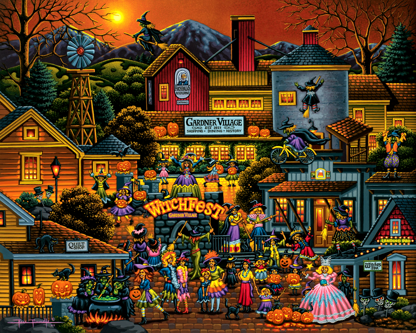 Witch Fest Halloween Puzzle - Dowdle No Glare Signature Edition - PRE ORDER Ships Sep 5th