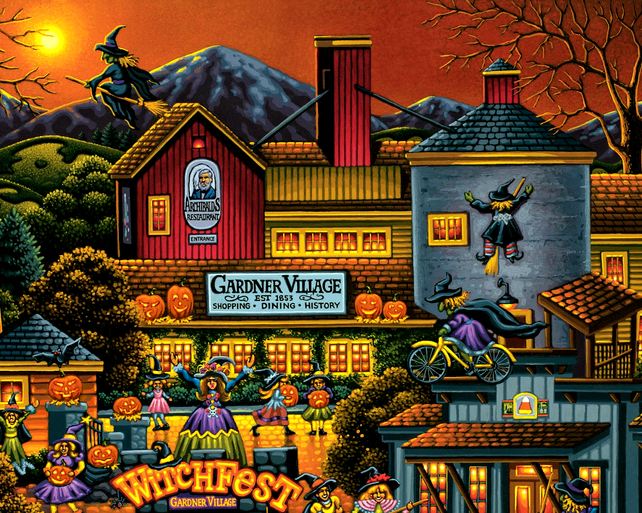 Witch Fest Halloween Puzzle - Dowdle No Glare Signature Edition - PRE ORDER Ships Sep 5th