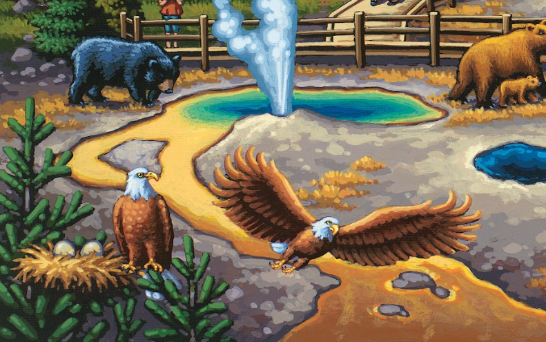 Yellowstone National Park - Old Faithful - 500 Piece Puzzle by Eric Dowdle - Premium No Glare Signature Edition
