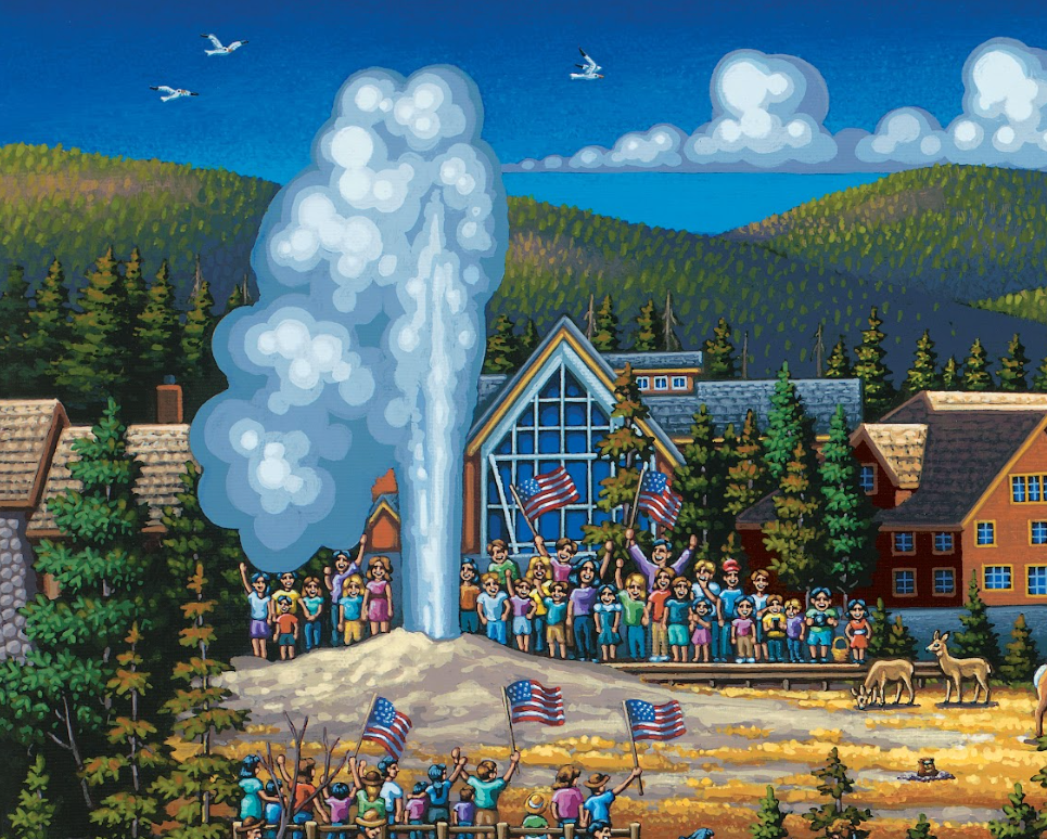 Yellowstone National Park - Old Faithful - 500 Piece Puzzle by Eric Dowdle - Premium No Glare Signature Edition