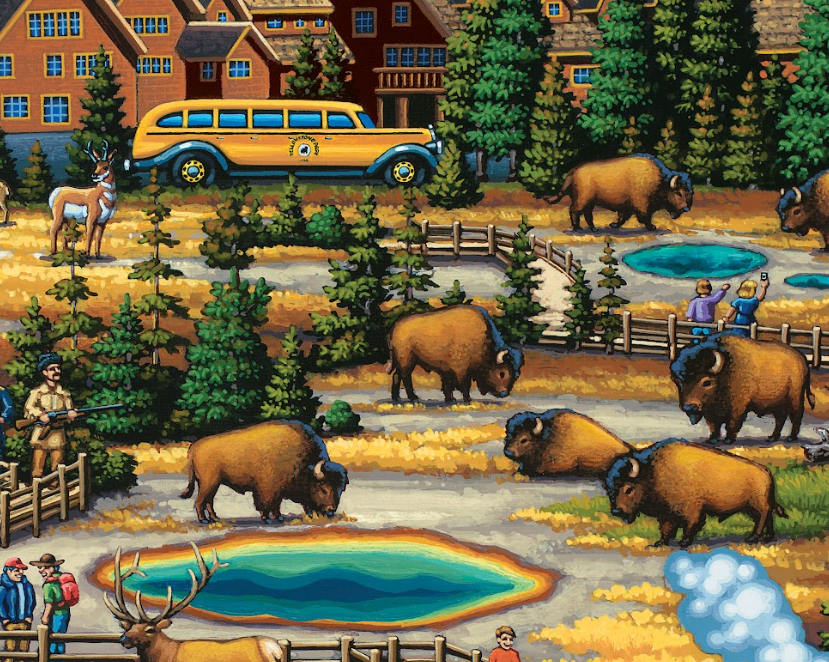 Yellowstone National Park - Old Faithful - 500 Piece Puzzle by Eric Dowdle - Premium No Glare Signature Edition
