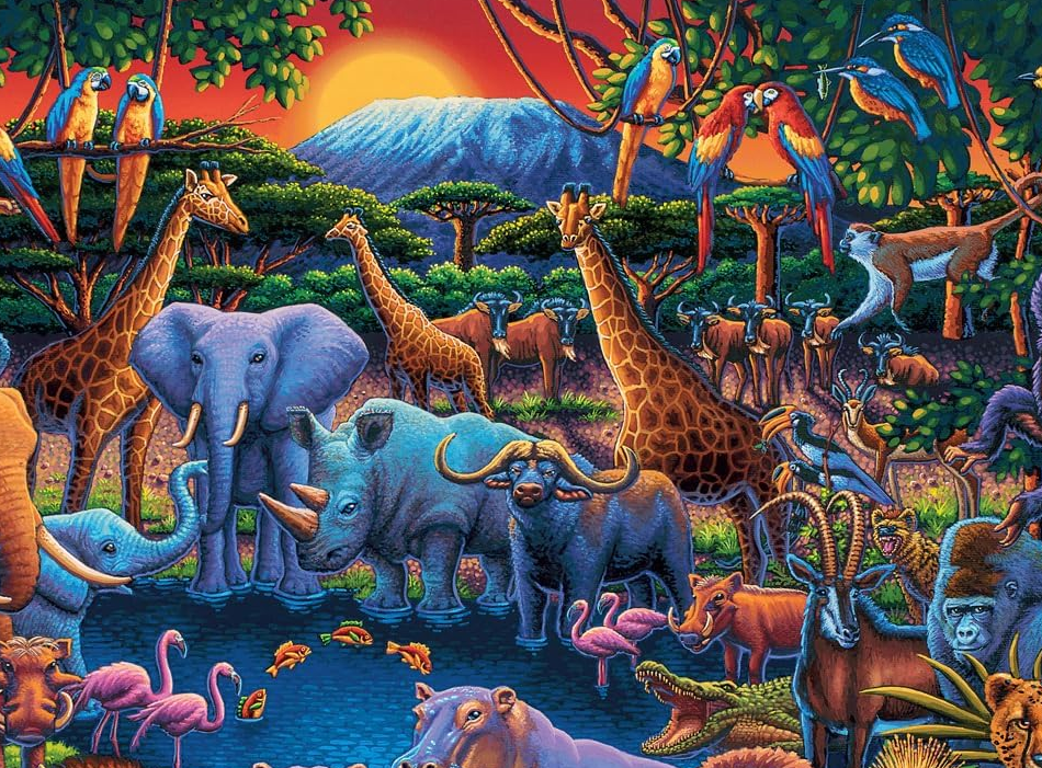 Wild Africa Puzzle - Buffalo Games Edition