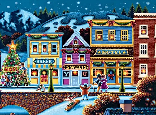 Hometown Christmas Puzzle by Eric Dowdle - Buffalo Games Edition