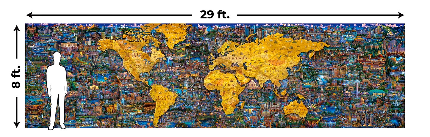 World's Largest Puzzle: What a Wonderful World by Eric Dowdle 60,000 pieces