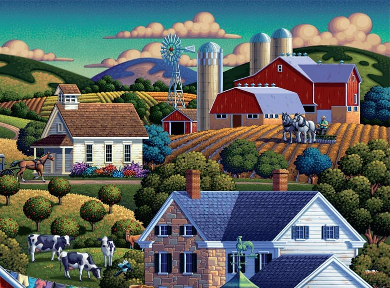 Amish Country Puzzle - Dowdle Buffalo Games Edition