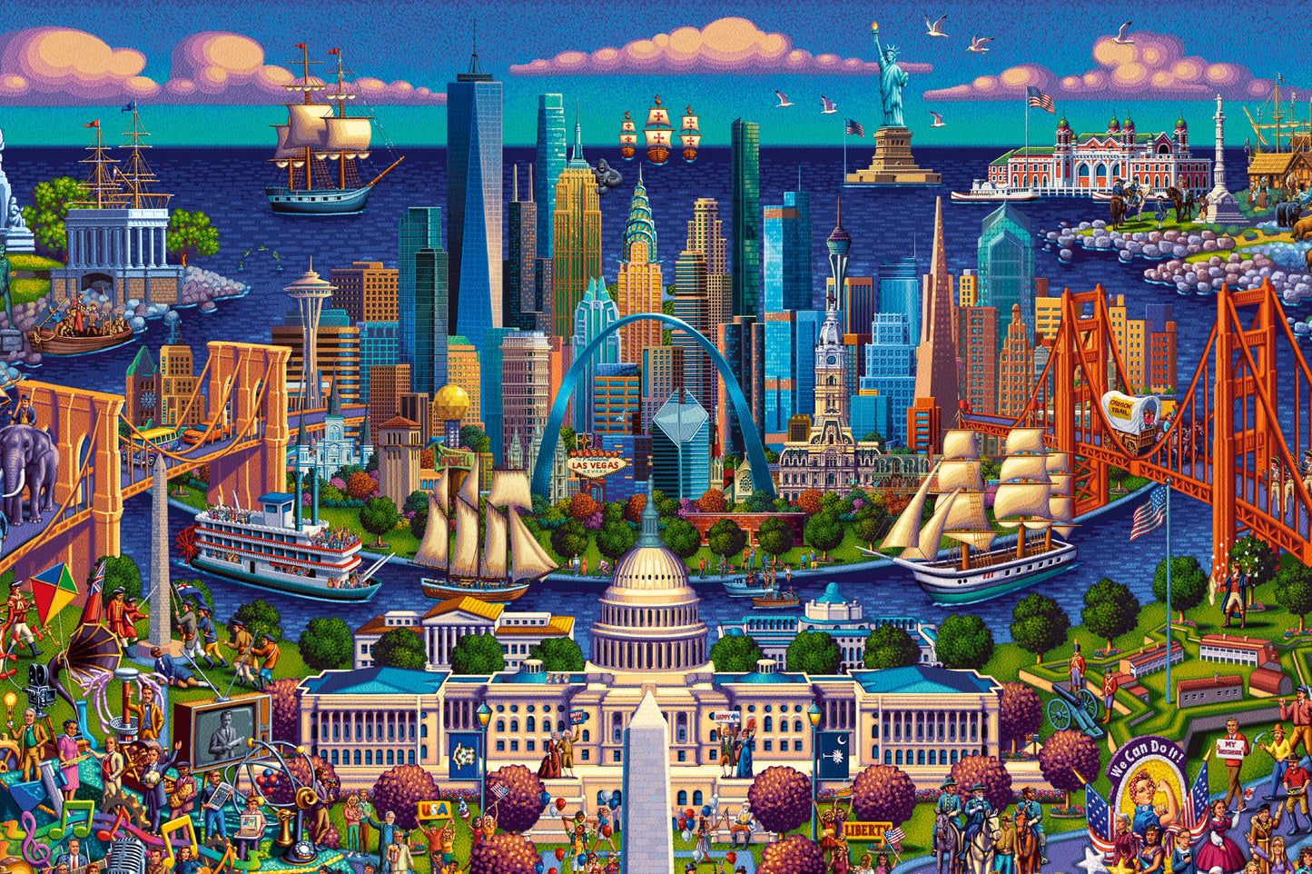 America's 250th Celebration Puzzle by Eric Dowdle - The Story of America