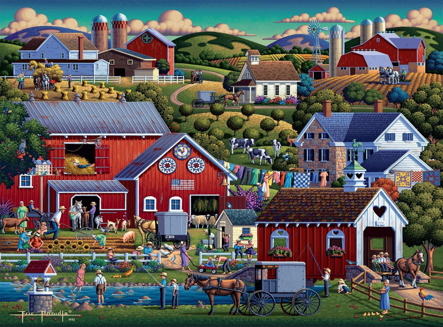 Amish Country Puzzle - Dowdle Buffalo Games Edition