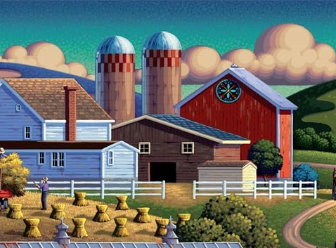 Amish Country Puzzle - Dowdle Buffalo Games Edition